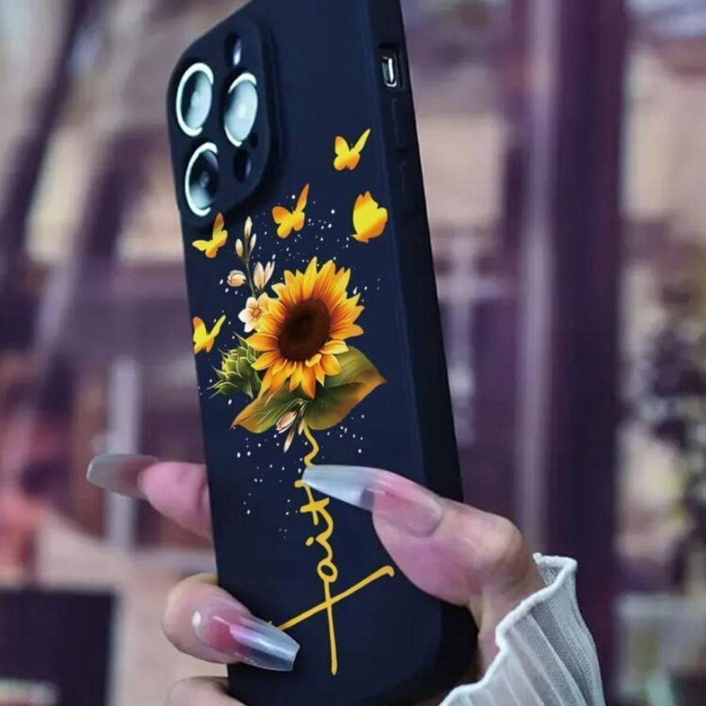 Sunflower Faith Yellow Butterfly Phone Case - Women Accessories - Picture 4 of 5